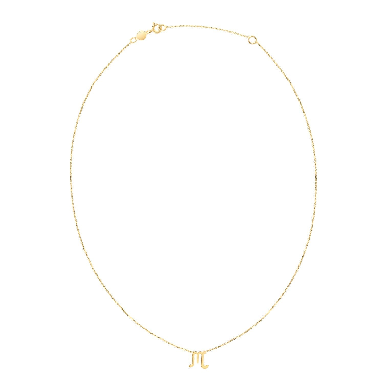 14K Yellow Gold Scorpio Necklace 