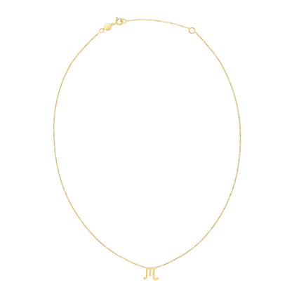 14K Yellow Gold Scorpio Necklace 
