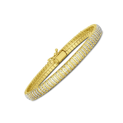 14k Yellow Gold Diamante Flex Bracelet (5.80 mm) by Bids.com