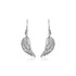 Sterling Silver Textured Angel Wing Earrings 
