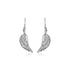 Sterling Silver Textured Angel Wing Earrings - DestGlow