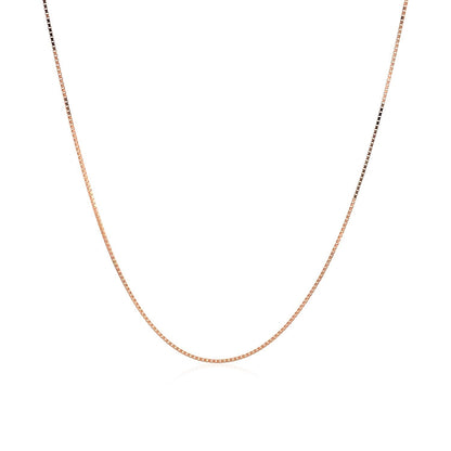 18k Rose Gold Classic Box Chain (0.60 mm) by Bids.com