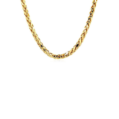 4.1mm 14k Yellow Gold Diamond Cut Round Franco Chain 