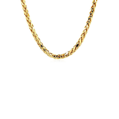 4.1mm 14k Yellow Gold Diamond Cut Round Franco Chain by Bids.com