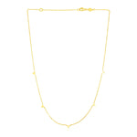 14K Yellow Gold Necklace with Triangles - necklaces