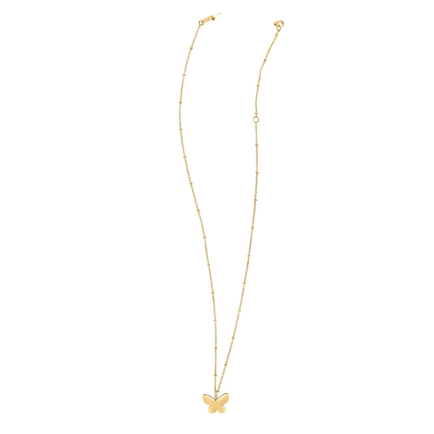 14k Yellow Gold Ppillon Butterfly Necklace