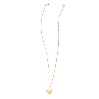 14k Yellow Gold Ppillon Butterfly Necklace