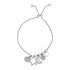 Adjustable Bead Bracelet with Celestial Charms in Sterling Silver by Avera Group