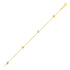 14k Two Tone Gold Bracelet with Polished Cubes by Avera Group