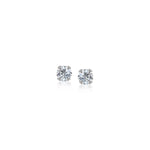 14k White Gold White Cubic Zirconia 2mm Stud Earrings - earrings