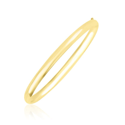10k Yellow Gold Dome Style Shiny Bangle by Bids.com