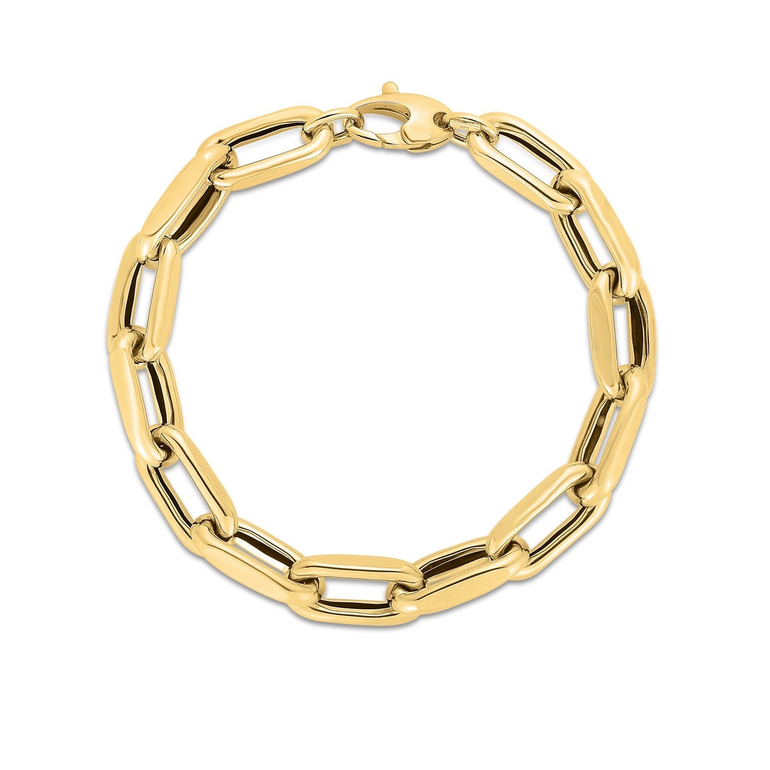 14k Yellow Gold French Cable Link Bracelet (9.00 mm) by Bids.com