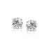 Sterling Silver Stud Earrings with White Hue Faceted Cubic Zirconia(7mm) - DestGlow