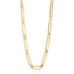 14k Yellow Gold High Polish Elongated Paperclip Jax Link Necklace