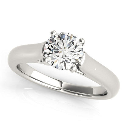 14k White Gold Cathedral Design Solitaire Diamond Engagement Ring (1 cttw) by Bids.com