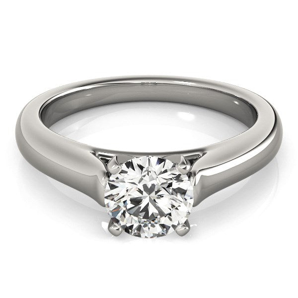 14k White Gold Cathedral Design Solitaire Diamond Engagement Ring (1 cttw) by Bids.com