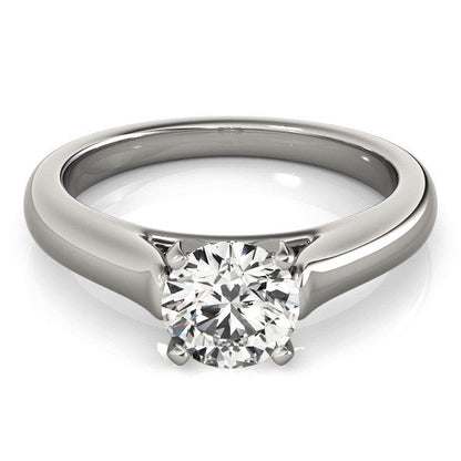 14k White Gold Cathedral Design Solitaire Diamond Engagement Ring (1 cttw) by Bids.com