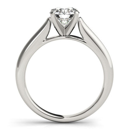 14k White Gold Cathedral Design Solitaire Diamond Engagement Ring (1 cttw) by Bids.com