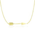 14k Yellow Gold Chain Necklace with Horizontal Arrow Pendant