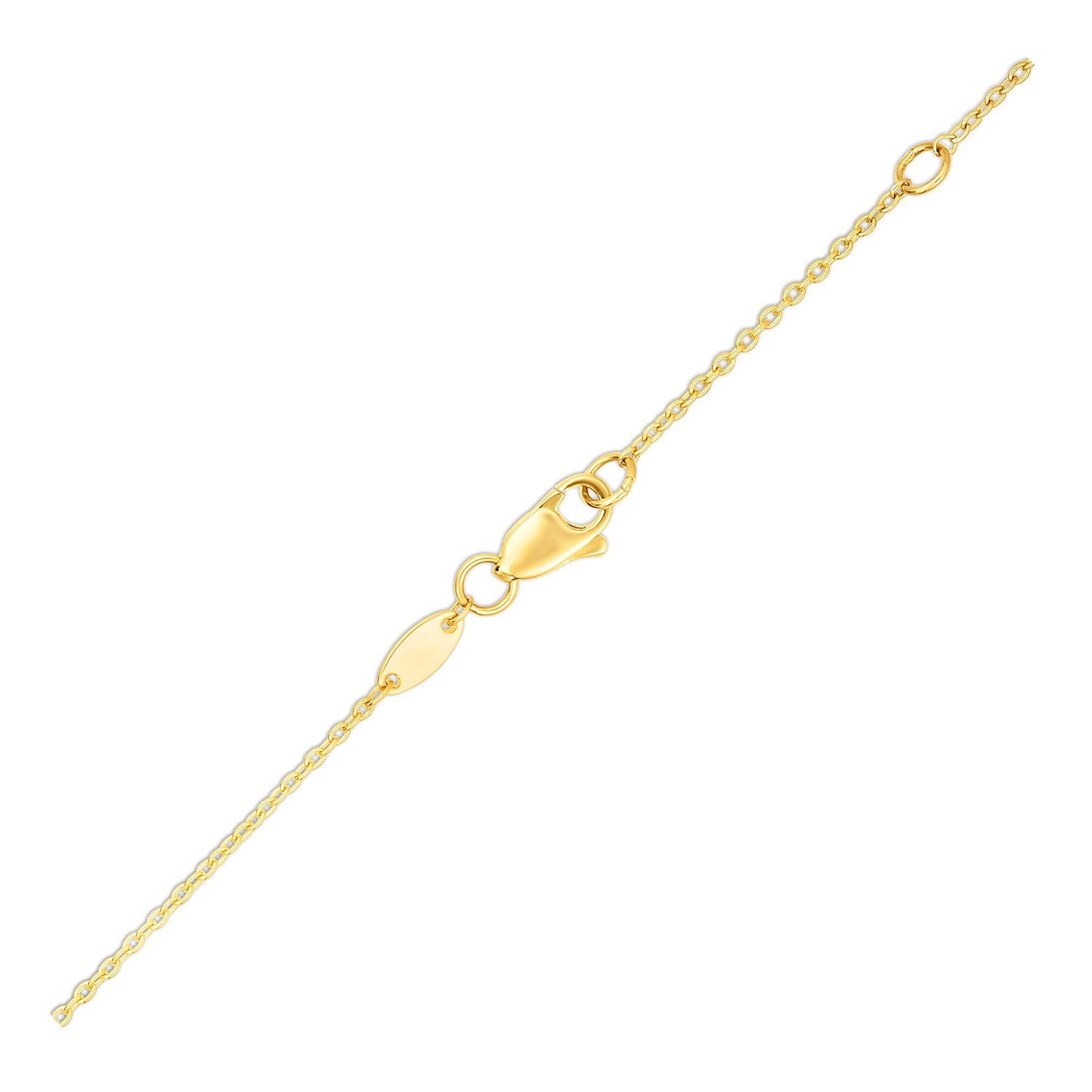 14k Yellow Gold Chain Necklace with Horizontal Arrow Pendant - DestGlow