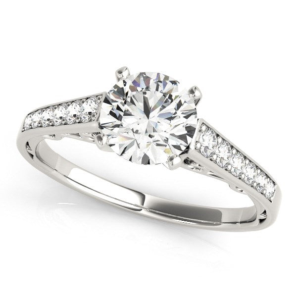 14k White Gold Cathedral Design Diamond Engagement Ring (1 1/4 cttw) by Bids.com