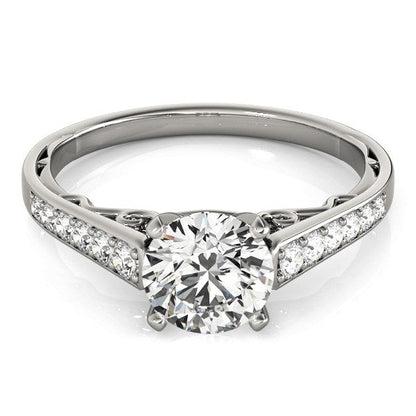 14k White Gold Cathedral Design Diamond Engagement Ring (1 1/4 cttw) by Bids.com