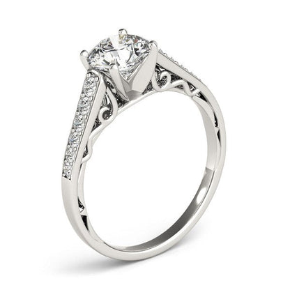 14k White Gold Cathedral Design Diamond Engagement Ring (1 1/4 cttw) by Bids.com