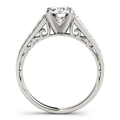 14k White Gold Cathedral Design Diamond Engagement Ring (1 1/4 cttw) by Bids.com