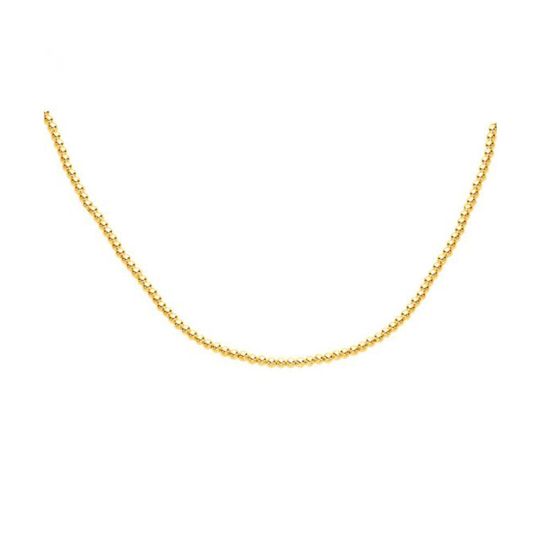 14k Yellow Gold Bead Chain (3mm)  DestGlow