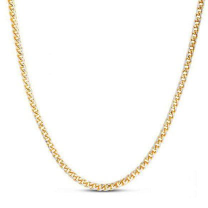 14k Yellow Gold Round Pave Franco Chain (4.00 mm) by Bids.com