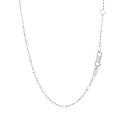 14k White Gold Smooth Flat Horizontal Bar Style Necklace - DestGlow