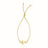 14k Yellow Gold Anchor Design Adjustable Lariat Bracelet - bracelets