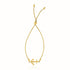 14k Yellow Gold Anchor Design Adjustable Lariat Bracelet 