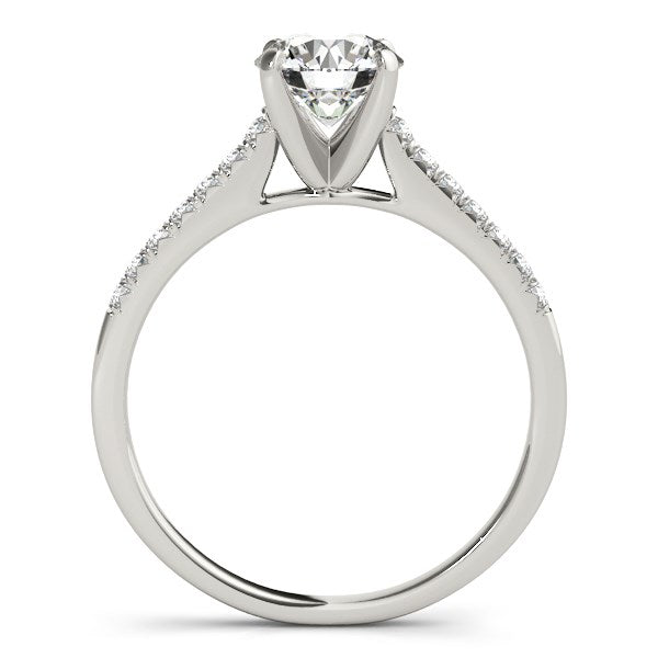 14k White Gold Single Row Scalloped Set Diamond Engagement Ring (1 1/8 cttw) by Bids.com