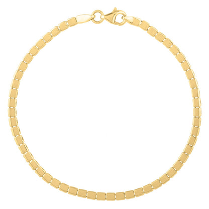 14k Yellow Gold 7 inch Mini Cube Bracelet (2.60 mm) by Bids.com