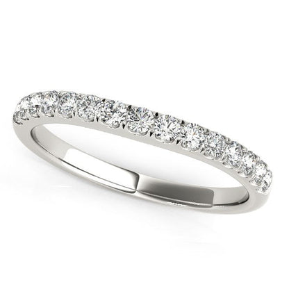 14k White Gold Pave Set Style Diamond Wedding Band (1/4 cttw) by Bids.com