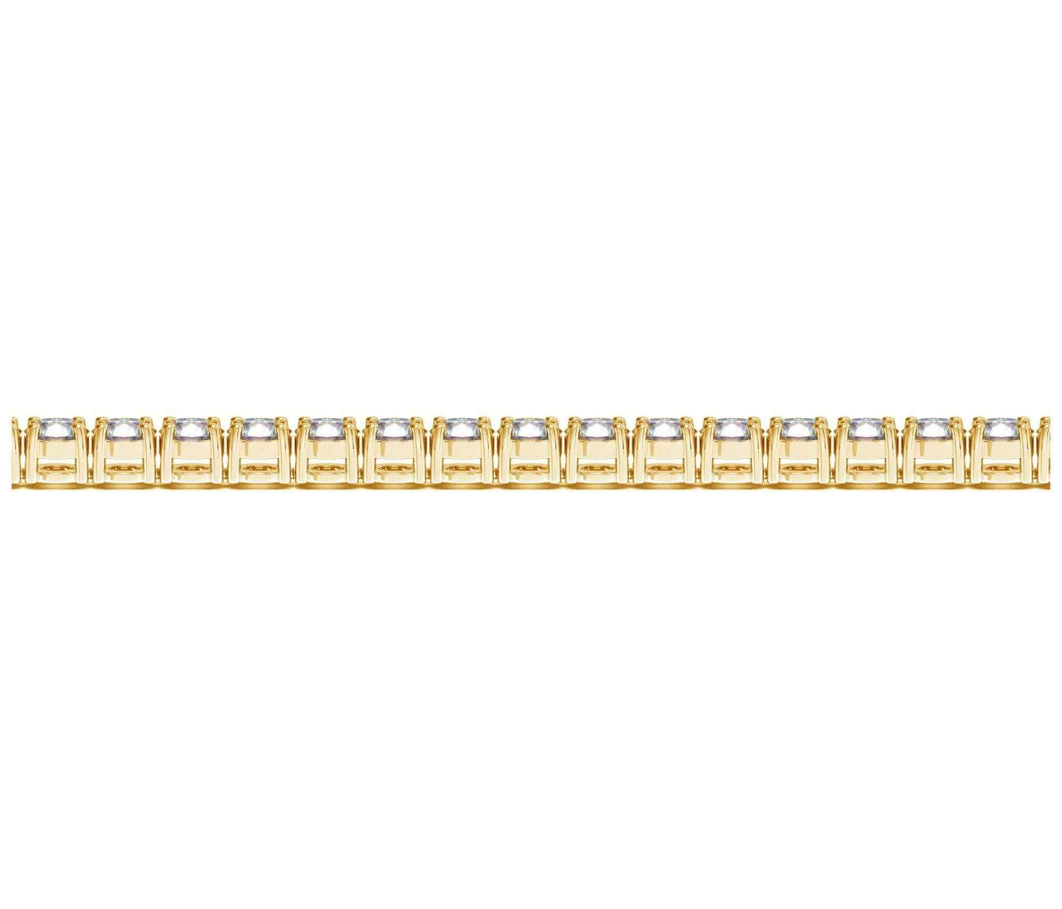 Lab Grown Round Diamond Tennis Bracelet in 14k Yellow Gold (8 cctw F/G  VS2/SI1)