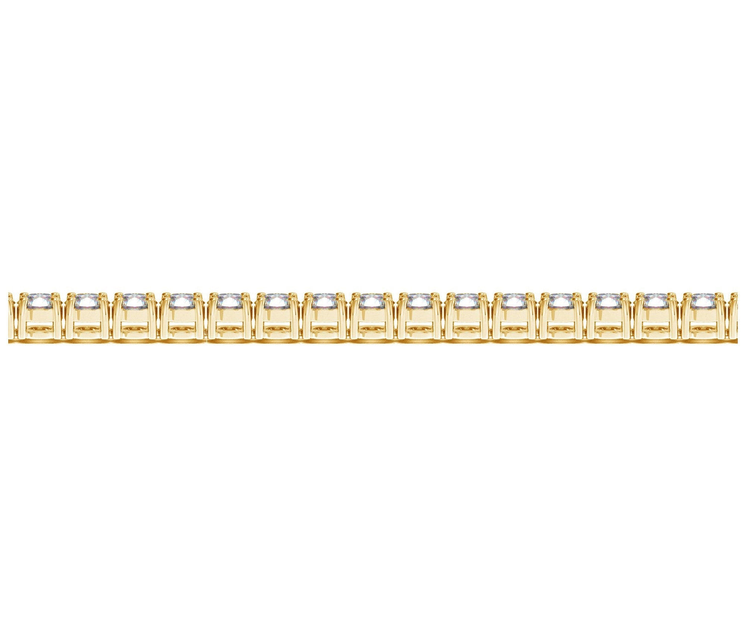 Lab Grown Round Diamond Tennis Bracelet in 14k Yellow Gold (8 cctw F/G  VS2/SI1) 