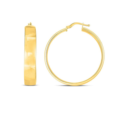 14k Yellow Gold Wedding Band Hoops (7x35mm)  DestGlow