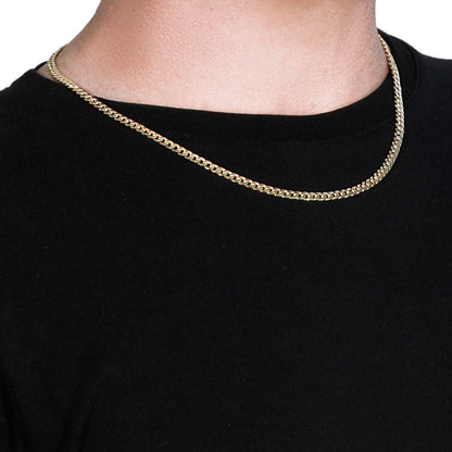 10k Yellow Gold Miami Cuban Semi Solid Chain (4.50 mm) by Bids.com