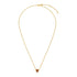 14k Yellow Gold 17 inch Necklace with Round Citrine - necklaces