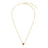14k Yellow Gold 17 inch Necklace with Round Citrine 