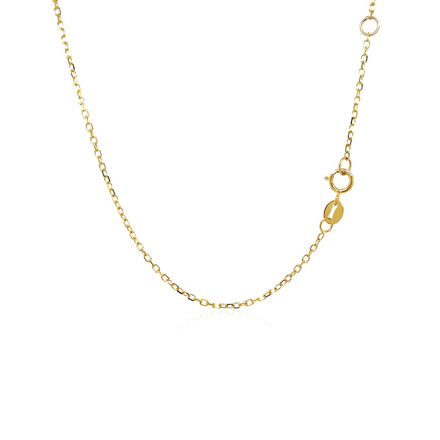 14k Yellow Gold 17 inch Necklace with Round Citrine - DestGlow