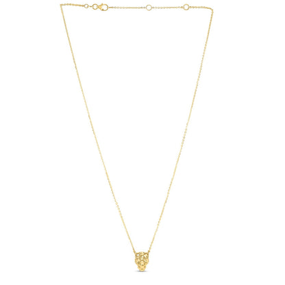 14k Yellow Gold Panther Head Necklace by Bids.com
