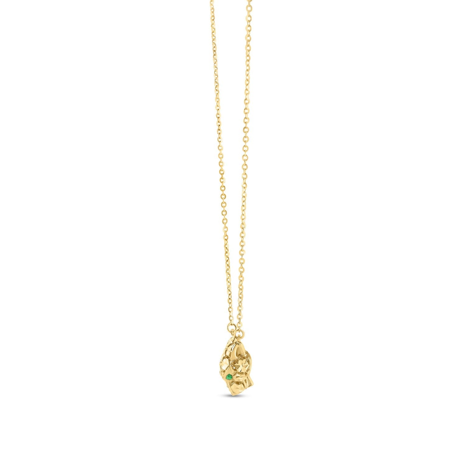 14k Yellow Gold Panther Head Necklace by Bids.com
