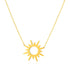 14K Yellow Gold Sunburst Necklace - necklaces