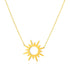 14K Yellow Gold Sunburst Necklace 