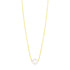 14k Yellow Gold Pearl Solitaire Necklace - necklaces