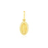 14k Yellow Gold Oval Religious Medal Pendant - necklaces