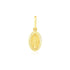 14k Yellow Gold Oval Religious Medal Pendant 